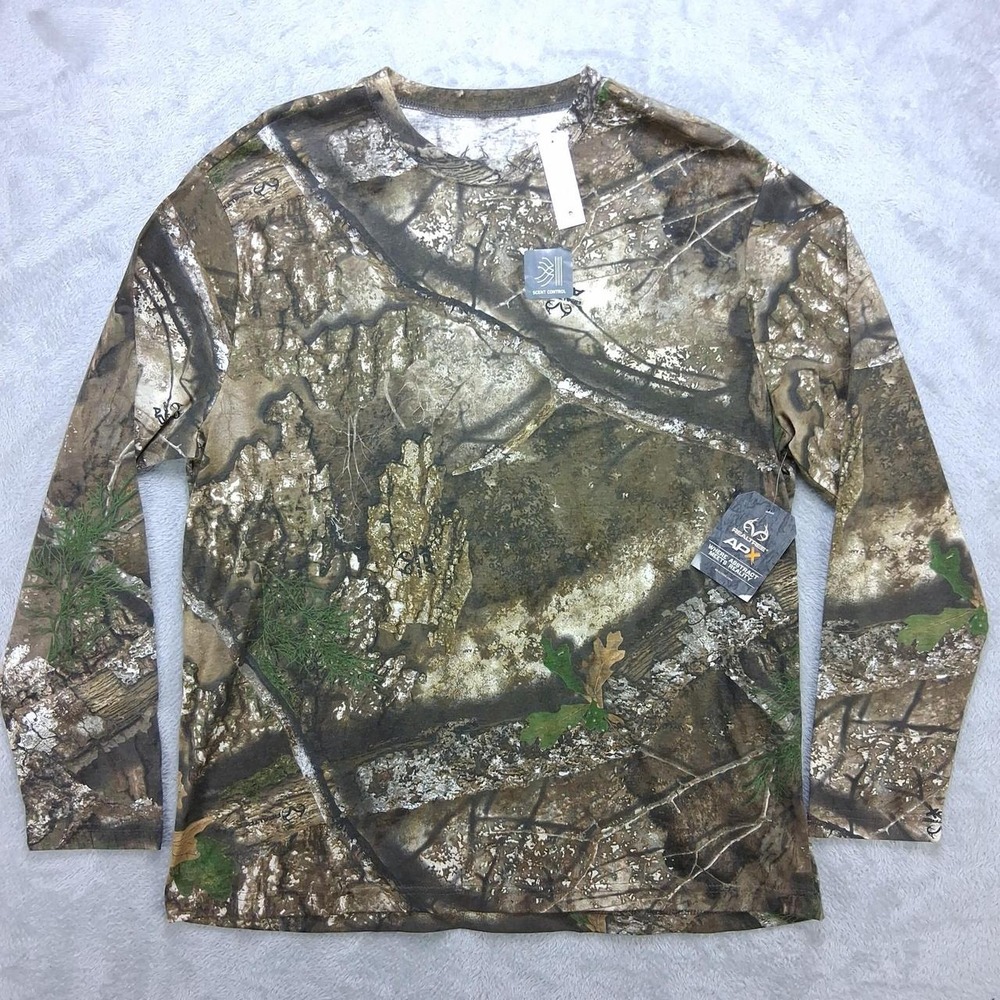 Realtree APX Camo Hunting Shirt Mens XL Long Sleeve Scent Control IVO51062 NEW